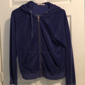 Juicy Couture velvet Zipper sweatshirt